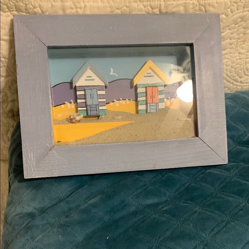 Arister Gifts Inc Beach Real Moving Sand & SeaShells Shadow Box Wall Diorama